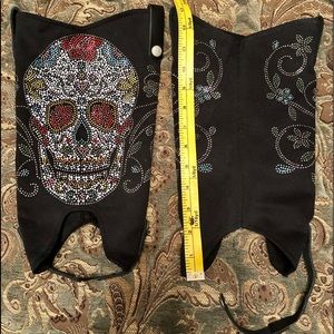 💀🥀DIA DE LOS MUERTAS boot covers NWOT